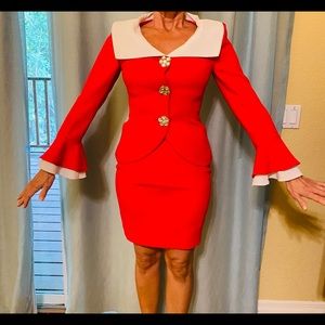 Red 2 piece suit